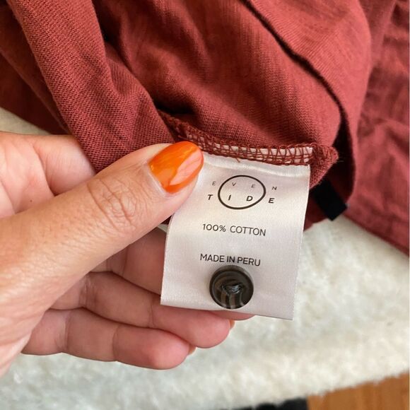 Even Tide Brand Rust Orange Men’s Long Sleeve Size XL - Picture 3 of 6